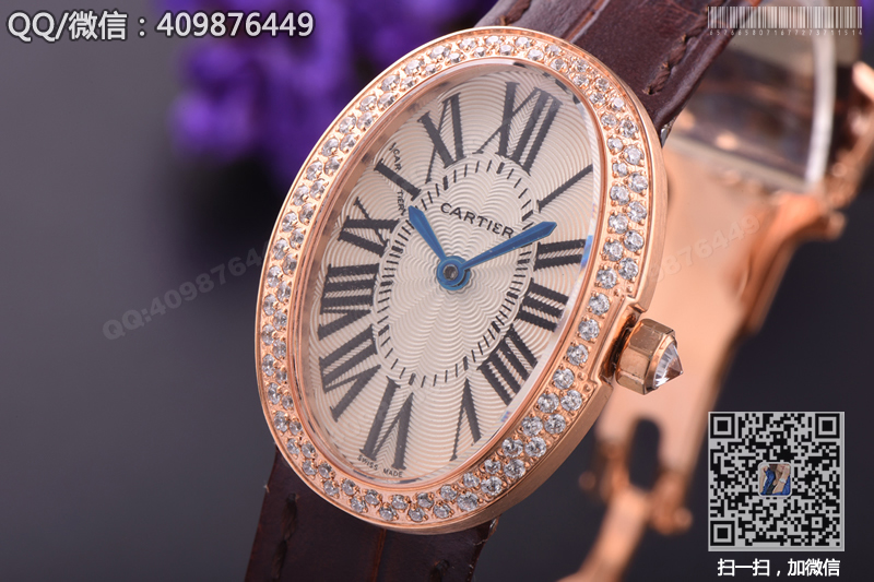 【一比一】Cartier卡地亚浴缸系列WB520005腕表玫瑰金镶钻石英女士表