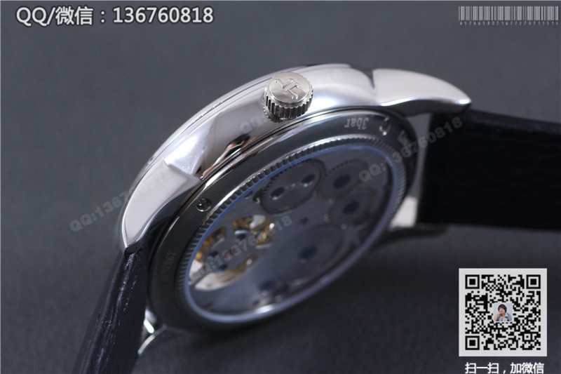 高仿积家手表-大师系列5086420精钢镶钻表壳 手动陀飞轮机械表
