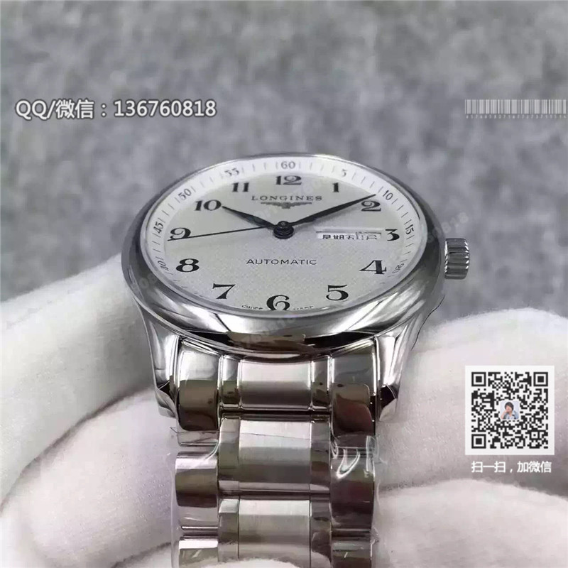 高仿浪琴手表-名匠系列自动机械腕表L2.755.4.78.6 双历手表