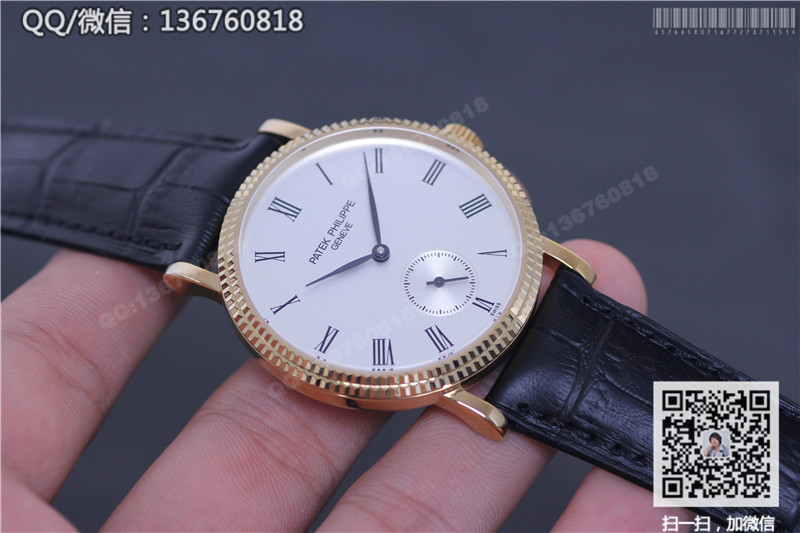 高仿百达翡丽手表-Calatrava系列5119R-001手上链机械超薄男士手表