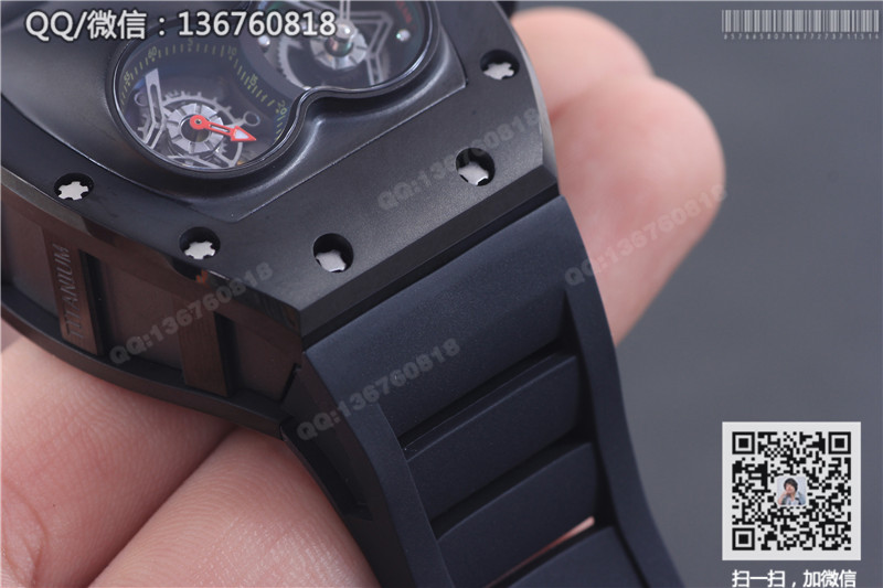 高仿理查德·米勒手表-RICHARD MILLE 男士系列RM 053腕表 黑钢表壳黑色橡胶表带