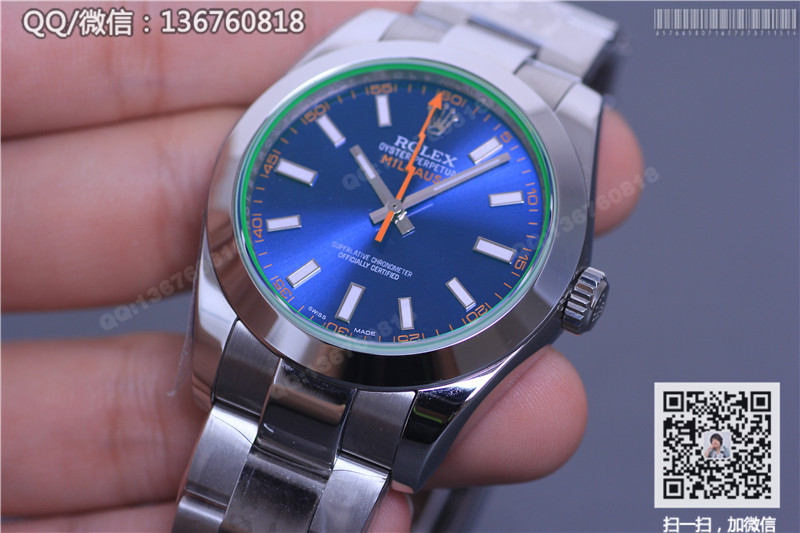 劳力士MILGAUSS系列116400-GV-72400蓝盘腕表