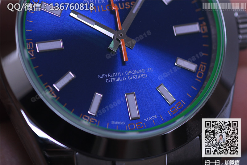 劳力士MILGAUSS系列116400-GV-72400蓝盘腕表