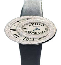 CARTIER卡地亚浴缸系列WJ306010镶钻石英大号腕表