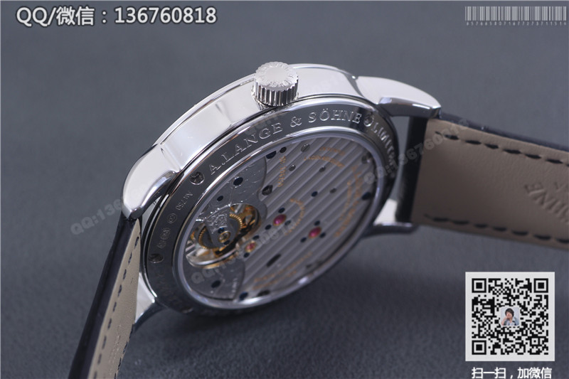 高仿朗格手表-A. Lange & Söhne 1815系列陀飞轮腕表 黑色字面 精钢表壳 银色刻度