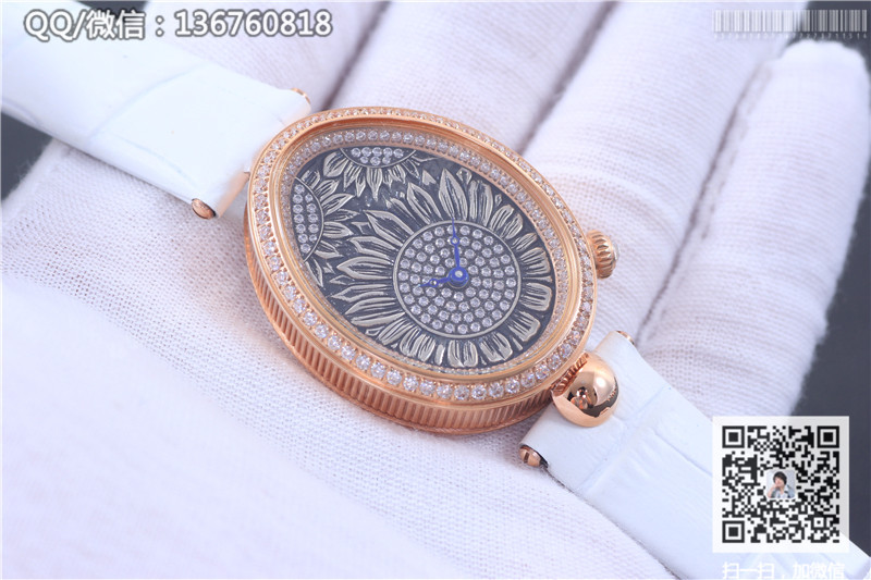 2016新款宝玑那不勒斯皇后系列8958BB玫瑰金镶钻腕表