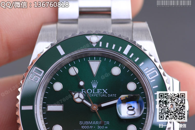 【N厂V6版】劳力士Rolex潜航者型机械腕表116610LV 绿水鬼 ASIA2836机芯